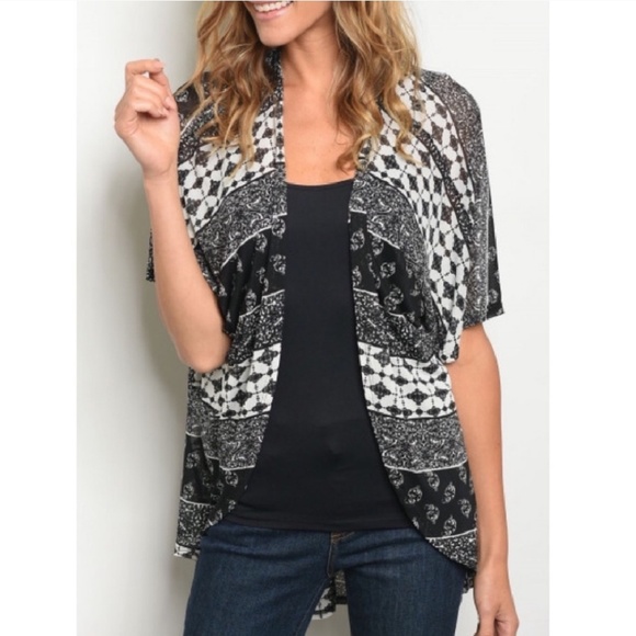 Papermoon Sweaters - Black And White Papermoon  Cardigan